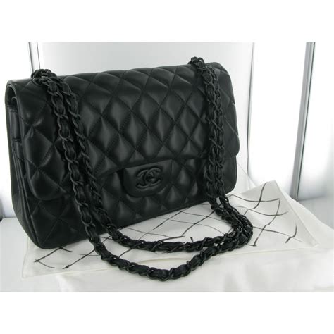 chanel all black bag price